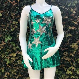 Vintage sequin 1970's mini dress small